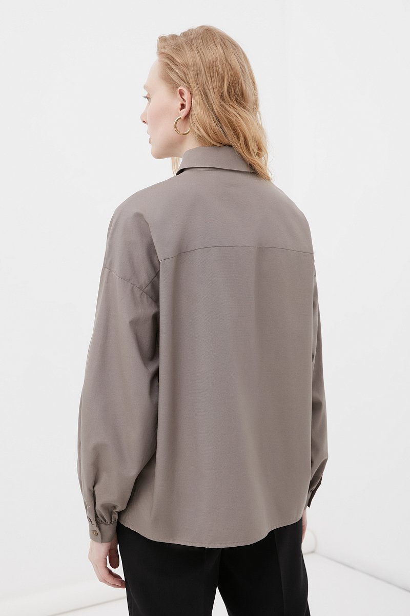 Рубашка женская oversize с объемными рукавами, Модель FAB110114, Фото №4