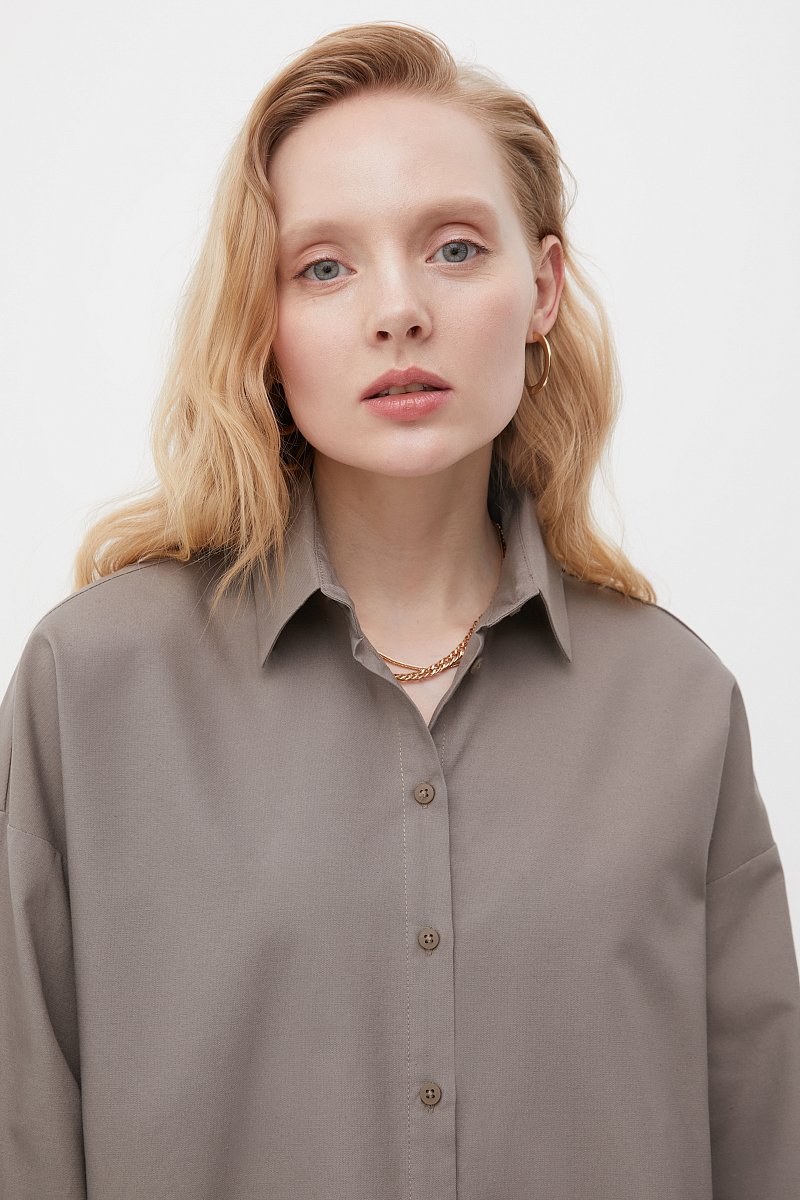 Женская рубашка оверсайз с объемными рукавами, Модель FAB110114, Фото №5