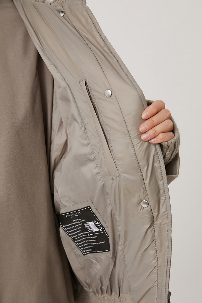 Куртка утепленная силуэта трапеция, Модель FAB110141, Фото №4