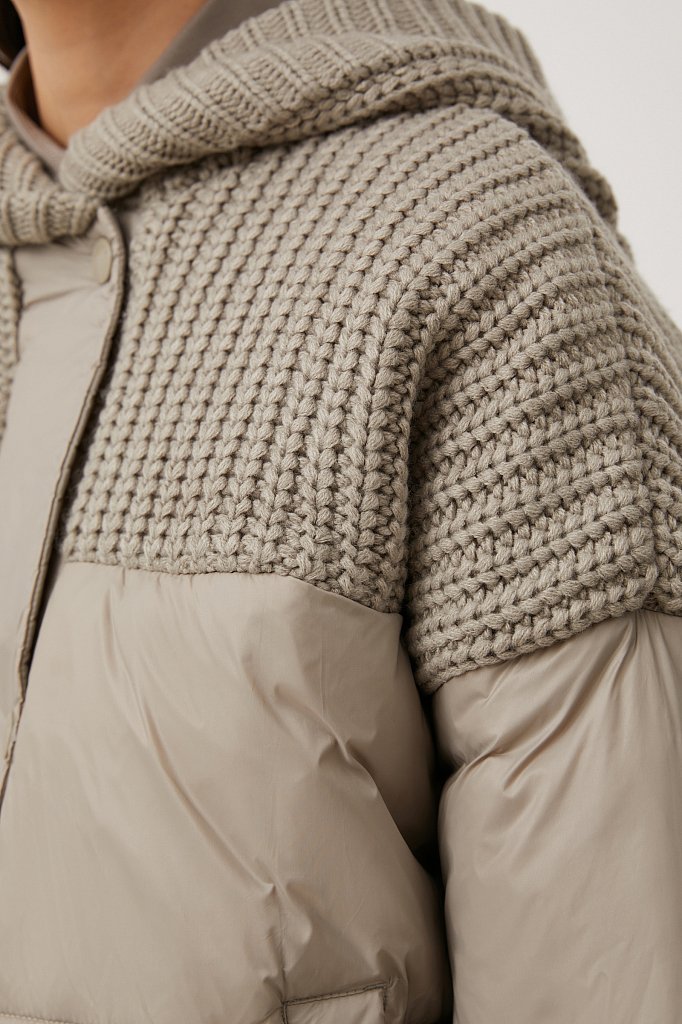 Куртка утепленная силуэта трапеция, Модель FAB110141, Фото №6
