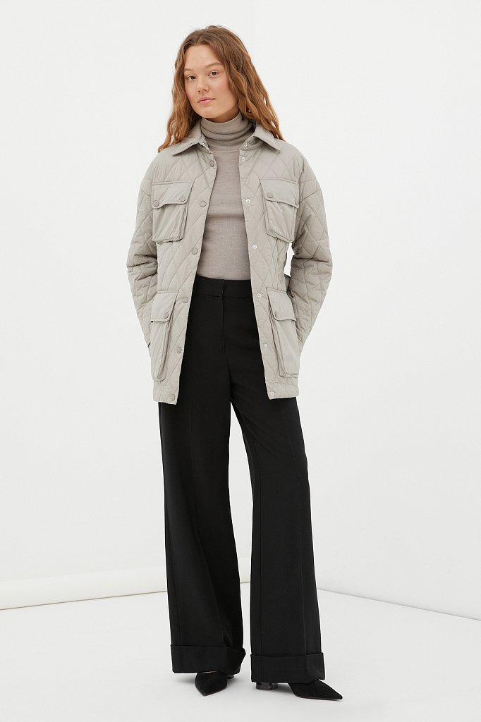 Женская утепленная куртка в рубашечном стиле, Модель FAB110199, Фото №2