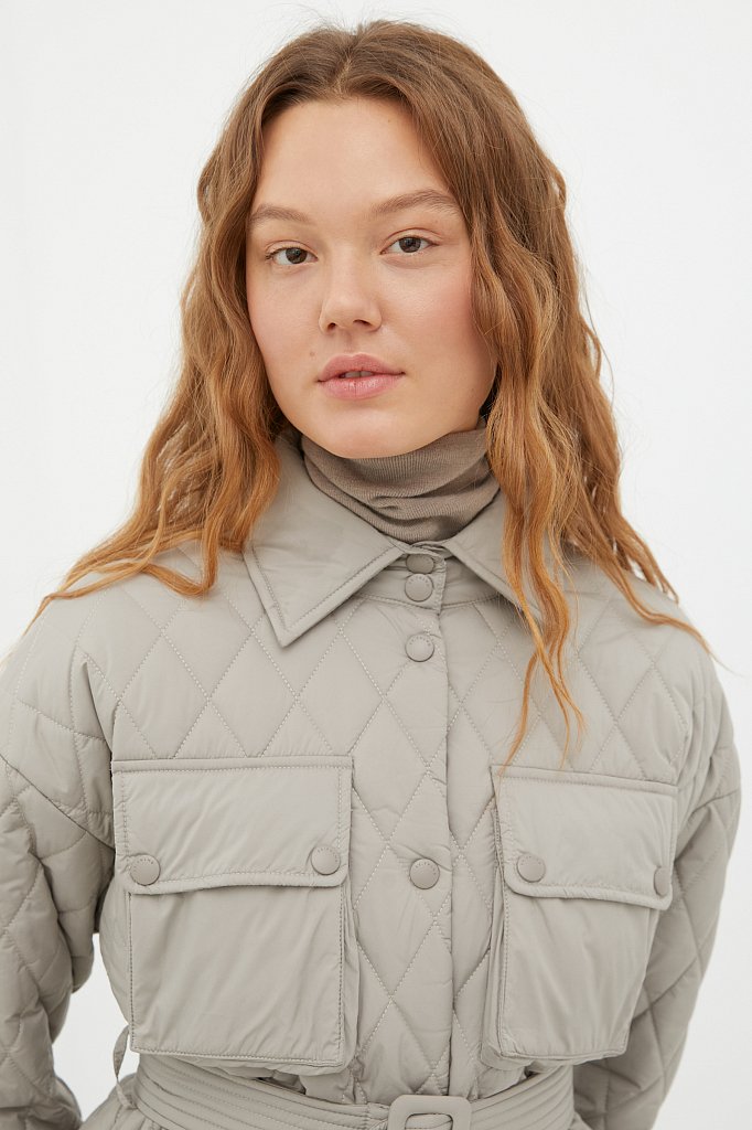 Женская утепленная куртка в рубашечном стиле, Модель FAB110199, Фото №5