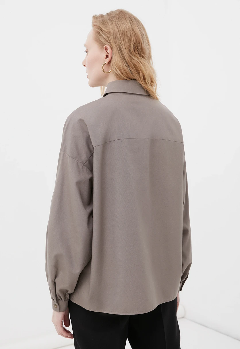 Рубашка женская oversize с объемными рукавами, Модель FAB110114, Фото №4