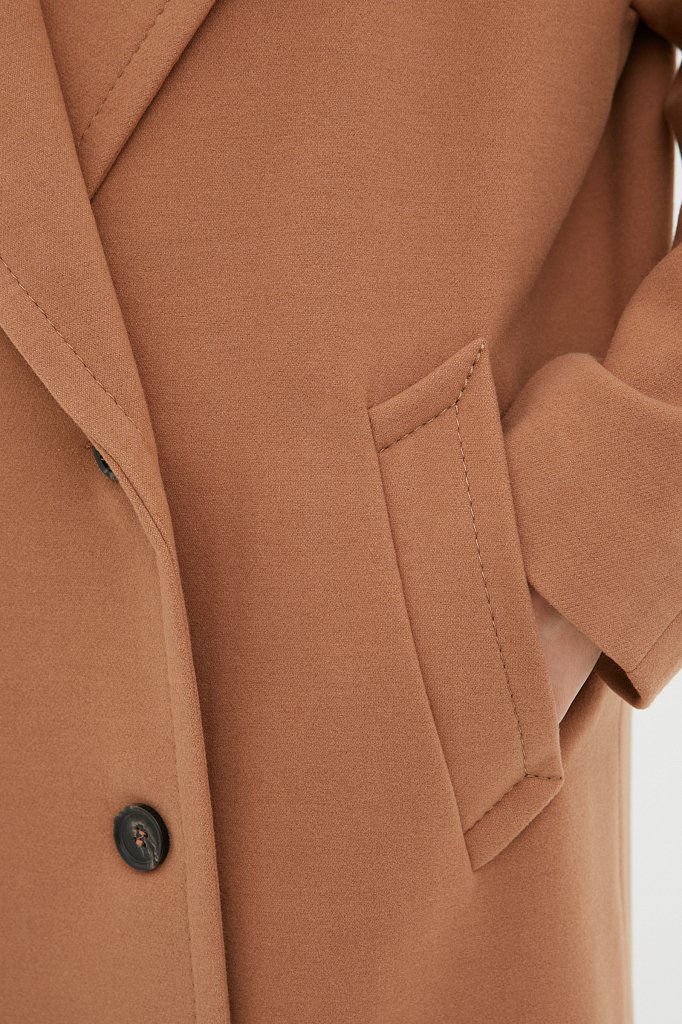 Пальто миди с отложным воротником, Модель FAB11041, Фото №7