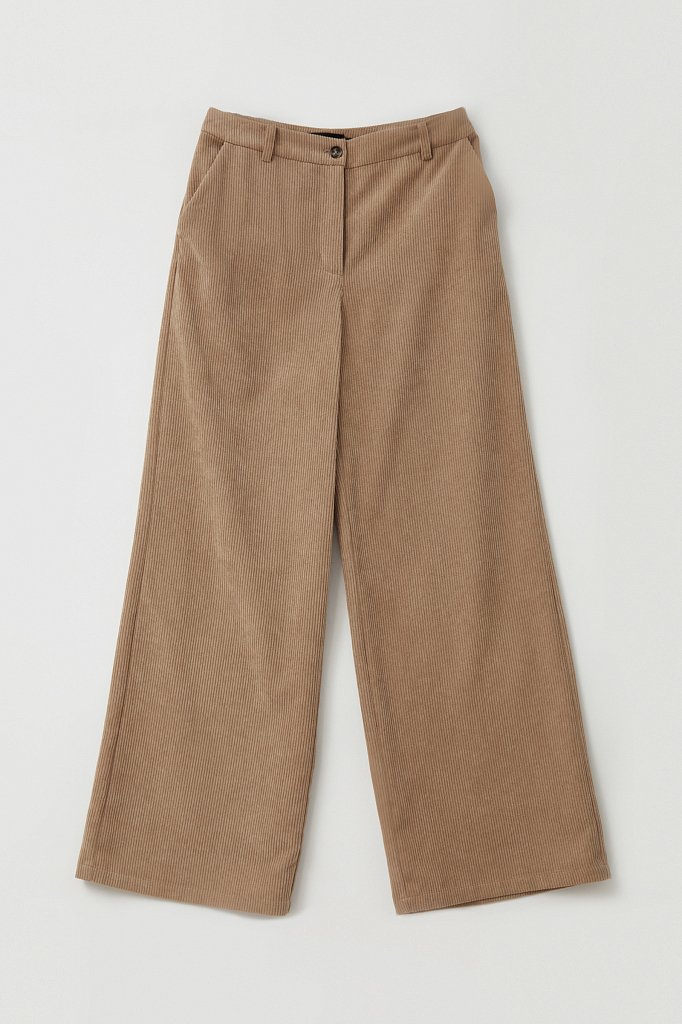 Свободные женские брюки wide leg из вельвета, Модель FAB11056, Фото №6