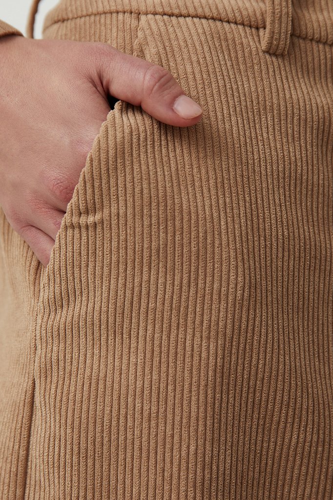 Свободные женские брюки wide leg из вельвета, Модель FAB11056, Фото №5