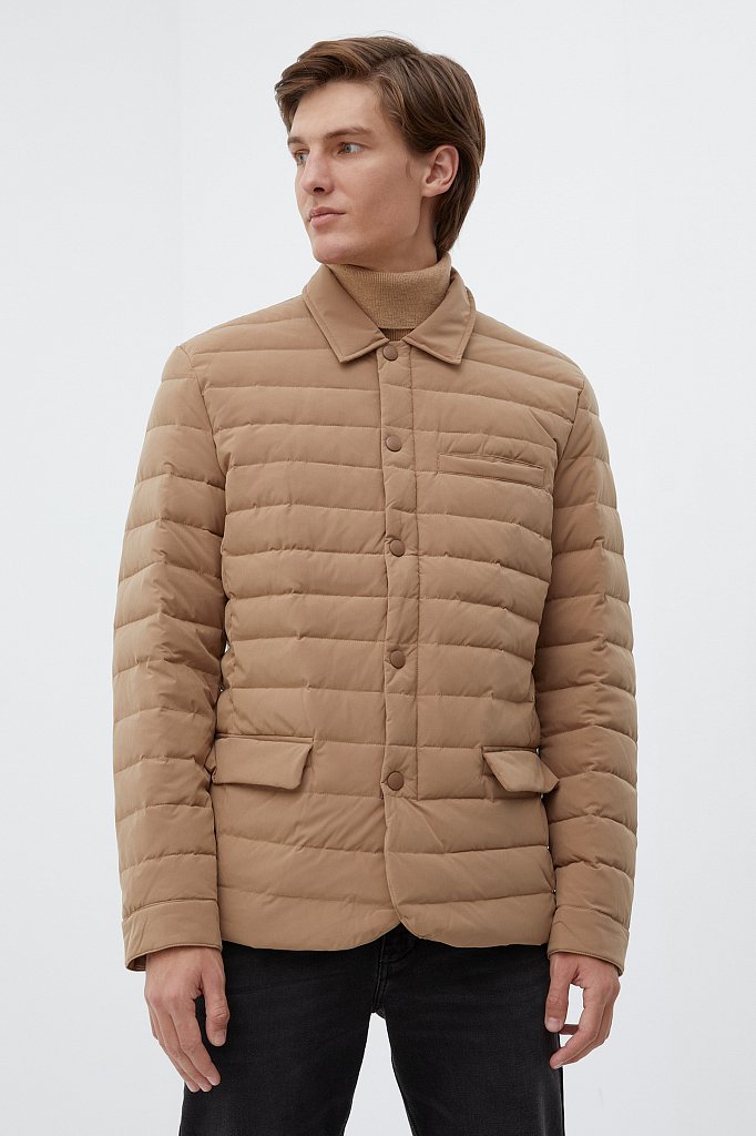 Стеганная куртка на натуральном пуху, Модель FAB21013, Фото №1