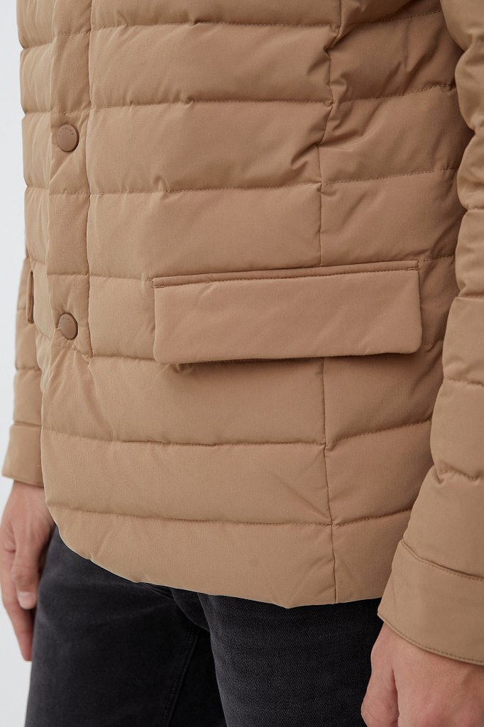 Стеганная куртка на натуральном пуху, Модель FAB21013, Фото №7
