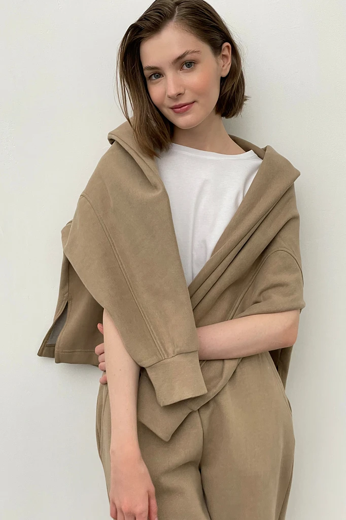 Худи женское oversize с рукавом 