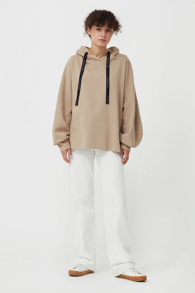 Худи женское oversize с рукавом 