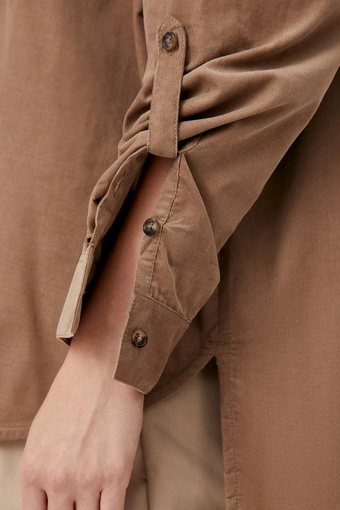 Вельветовая женская рубашка oversize с карманами, Модель FAB11047, Фото №6