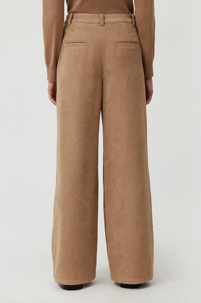 Свободные женские брюки wide leg из вельвета, Модель FAB11056, Фото №4