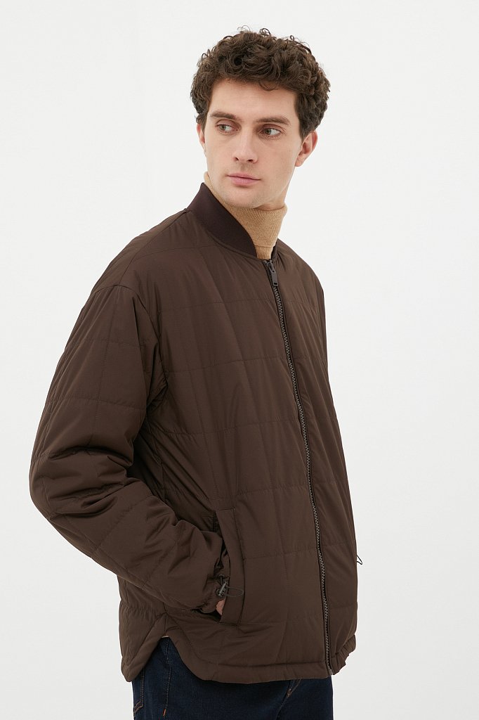 Куртка утепленная с воротником-стойкой, Модель FAB21086, Фото №3