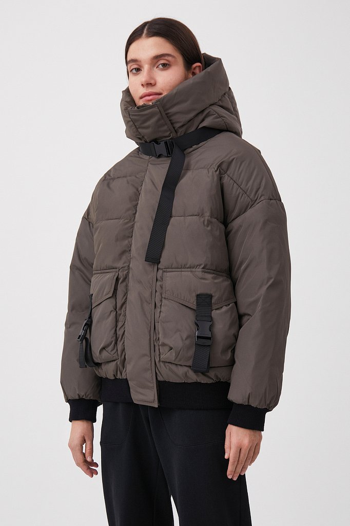 Куртка утепленная с пряжкой, Модель FAB110188, Фото №4
