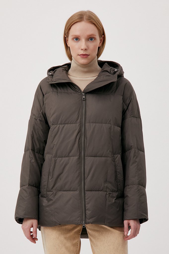 Куртка утепленная силуэта трапеция, Модель FAB110221, Фото №1