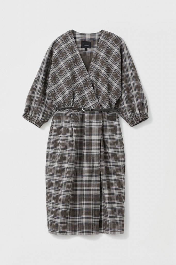 Black and grey plaid dress sales