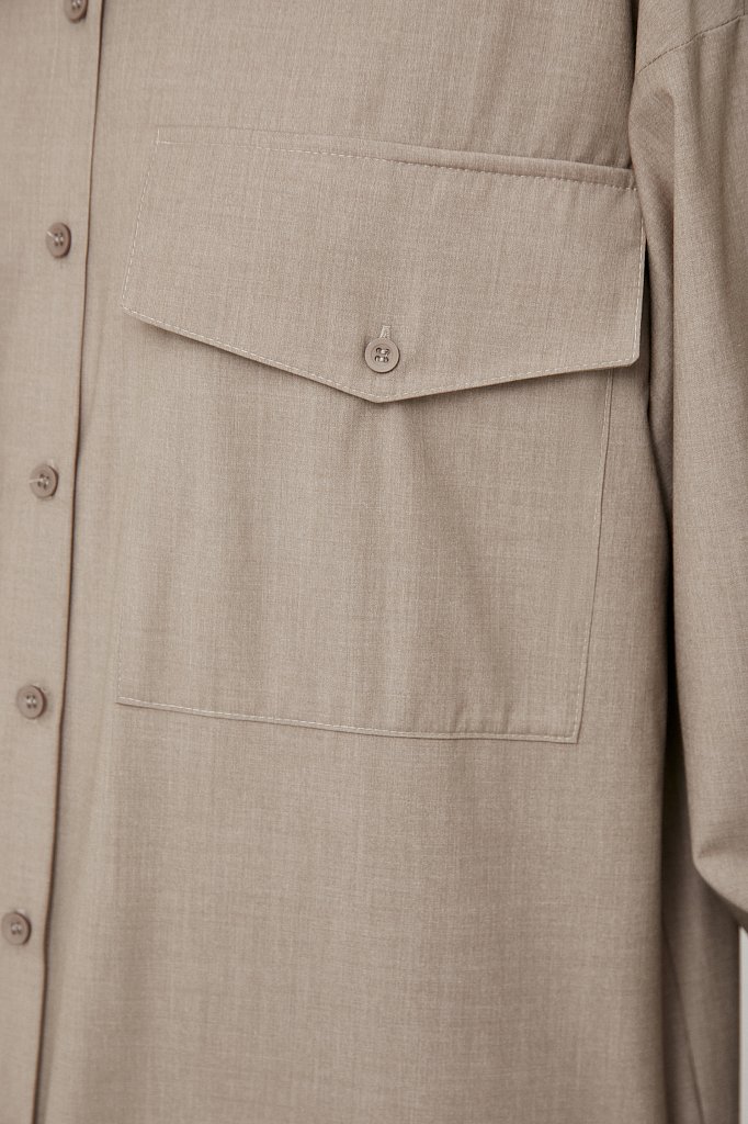Блузка oversize с объемными рукавами, Модель FAB110111R, Фото №5