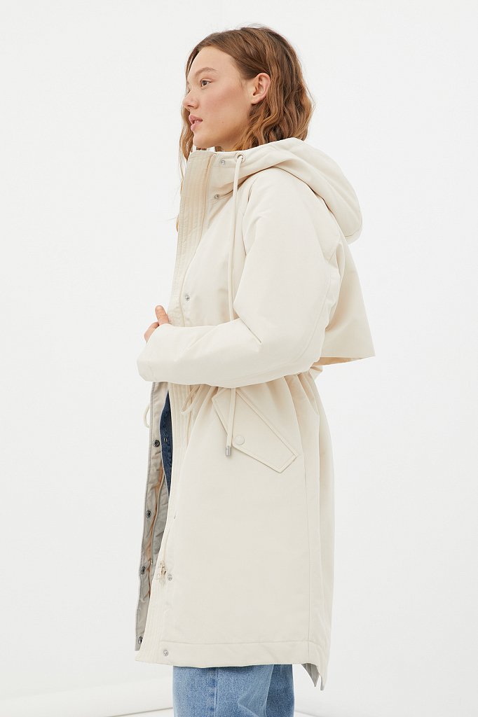 Пальто утепленное прямого силуэта, Модель FAB110143, Фото №3