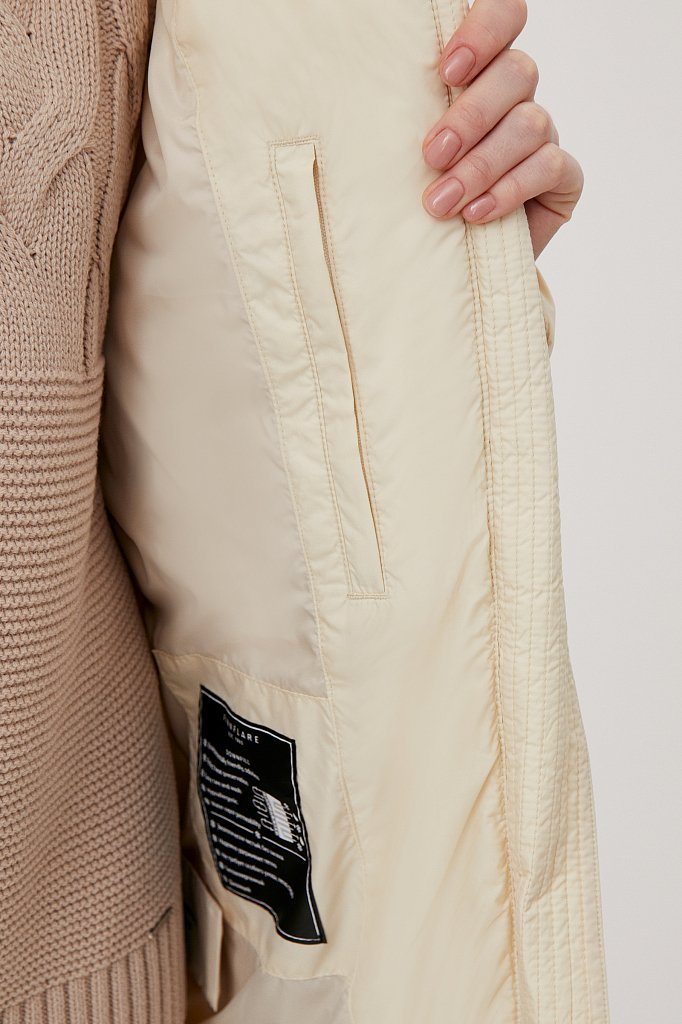 Куртка утепленная силуэта трапеция, Модель FAB110221, Фото №4