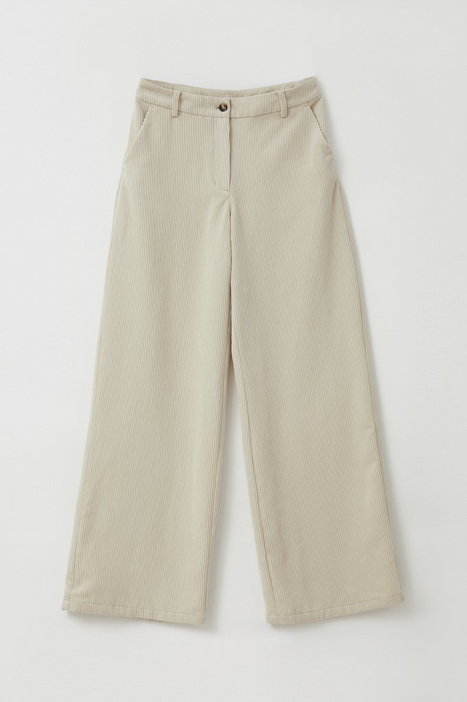 Свободные женские брюки wide leg из вельвета, Модель FAB11056, Фото №6