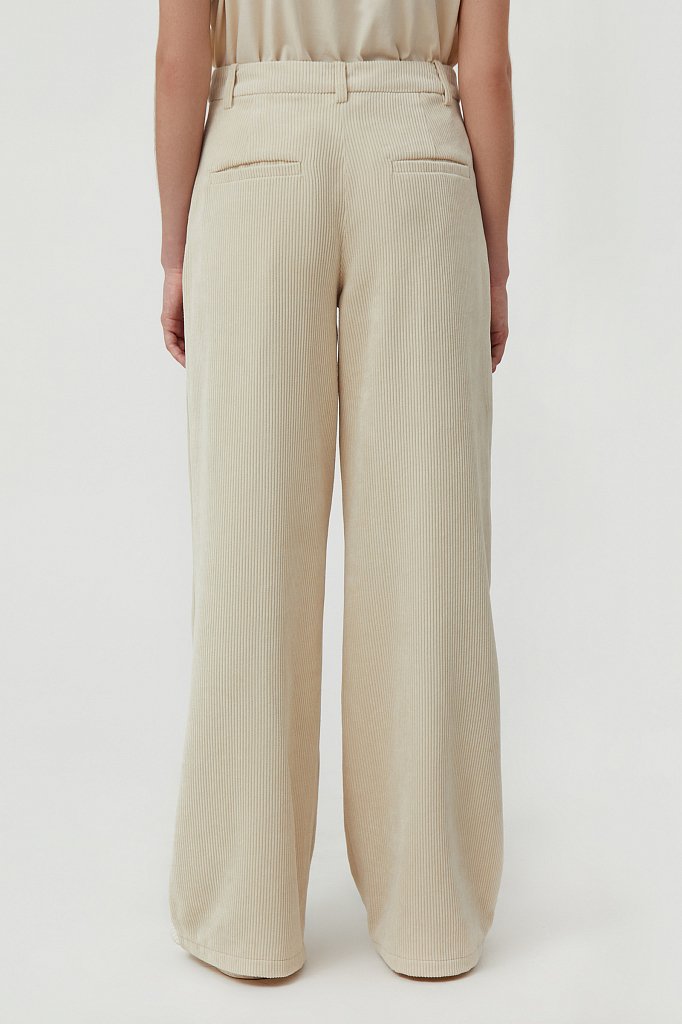 Свободные женские брюки wide leg из вельвета, Модель FAB11056, Фото №4
