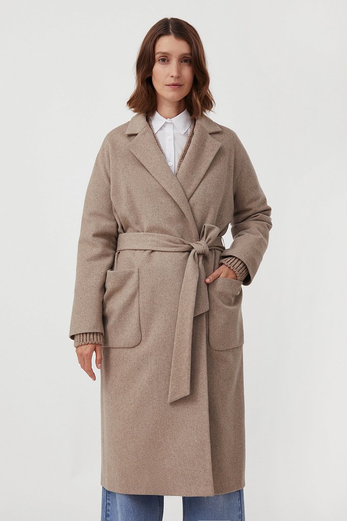 Оверсайз пальто женское с шерстью, Модель FAB11090, Фото №2