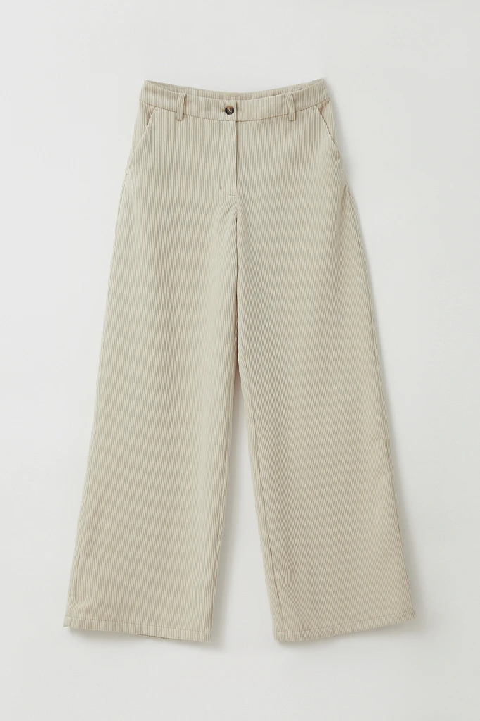 Свободные женские брюки wide leg из вельвета, Модель FAB11056, Фото №6