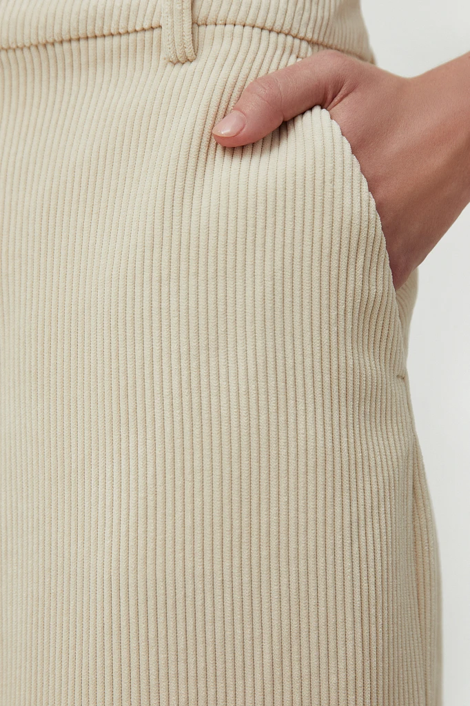 Свободные женские брюки wide leg из вельвета, Модель FAB11056, Фото №5
