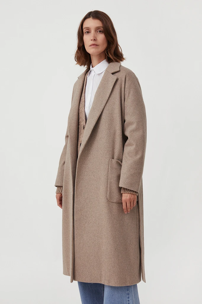 oversize пальто женское с шерстью, Модель FAB11090, Фото №3