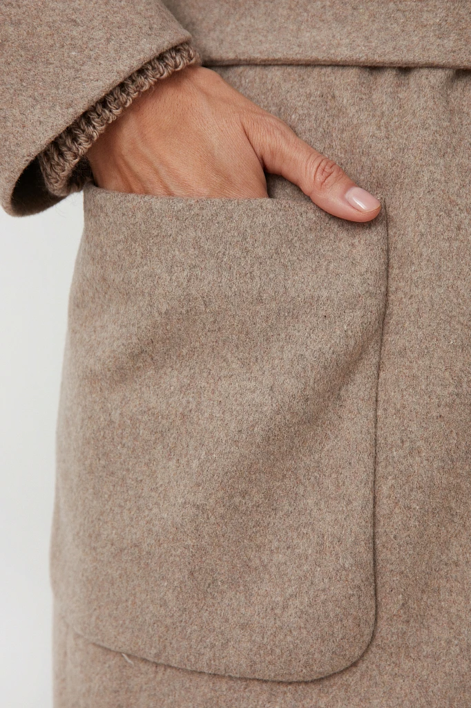 oversize пальто женское с шерстью, Модель FAB11090, Фото №5