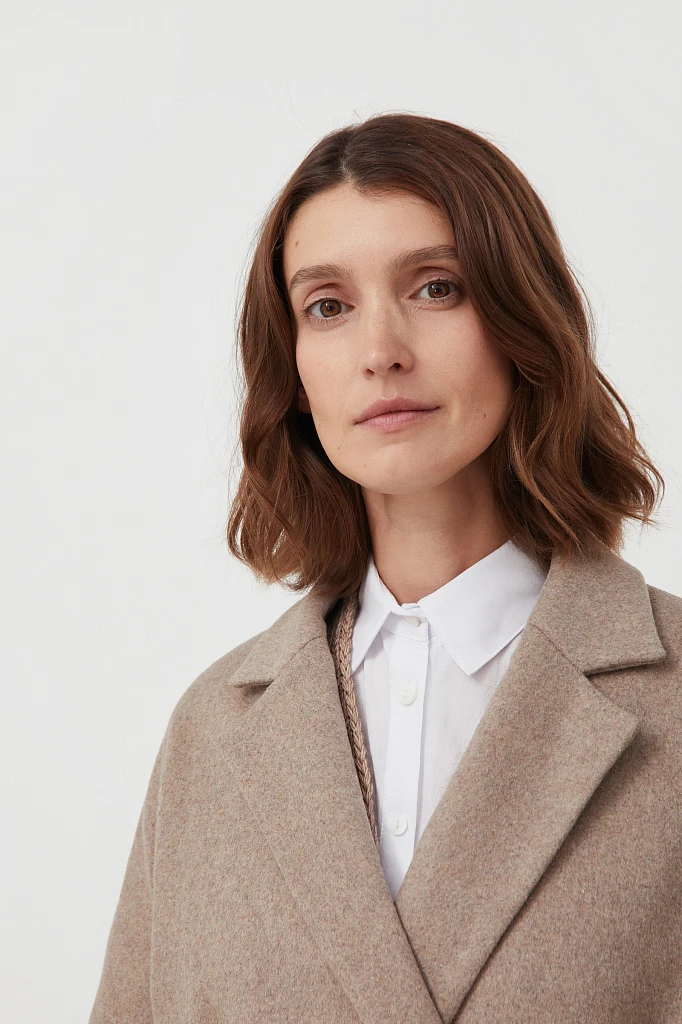 oversize пальто женское с шерстью, Модель FAB11090, Фото №6