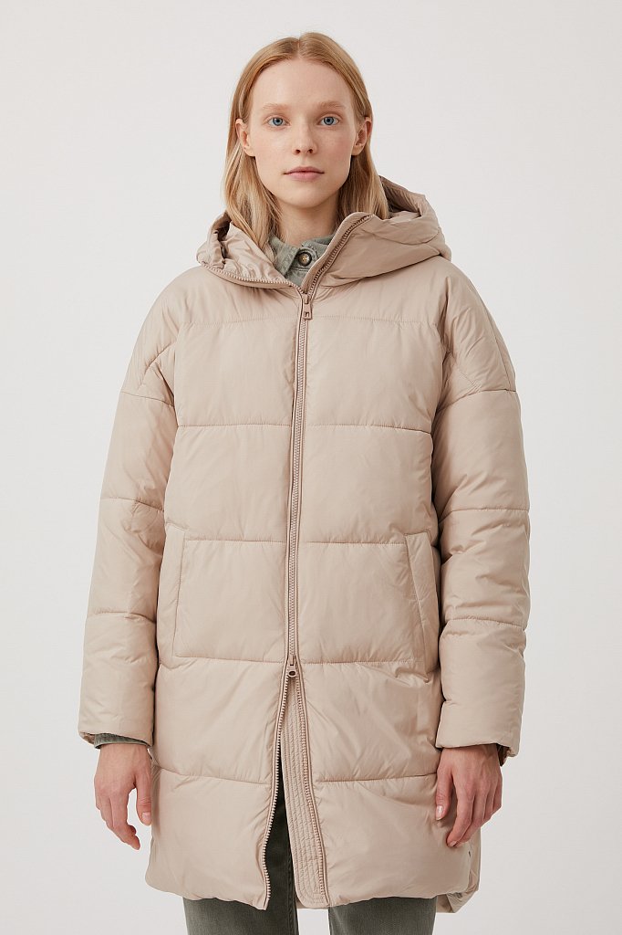 Пальто утепленное силуэта трапеция, Модель FAB110151, Фото №1