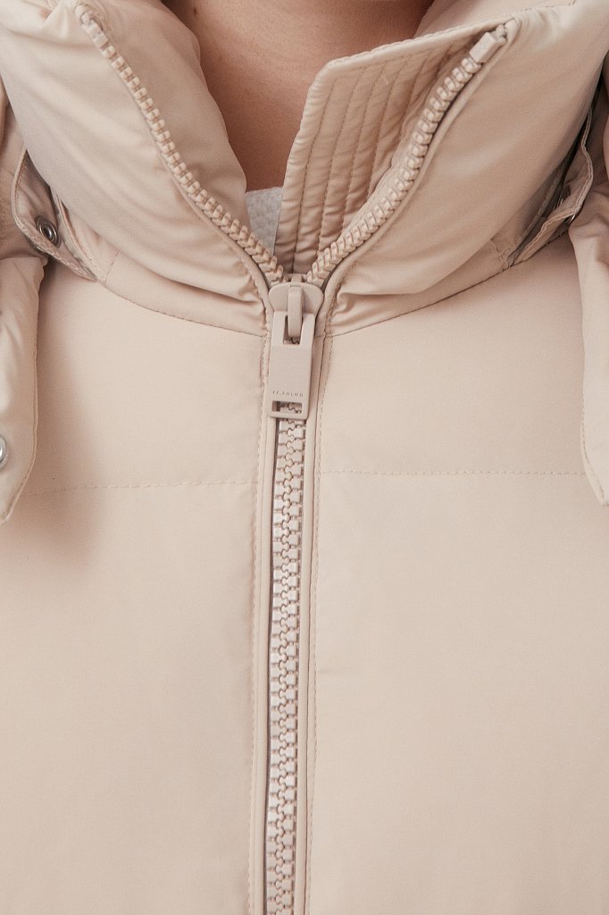 Пуховое женское пальто свободного кроя, Модель FAB110183, Фото №5