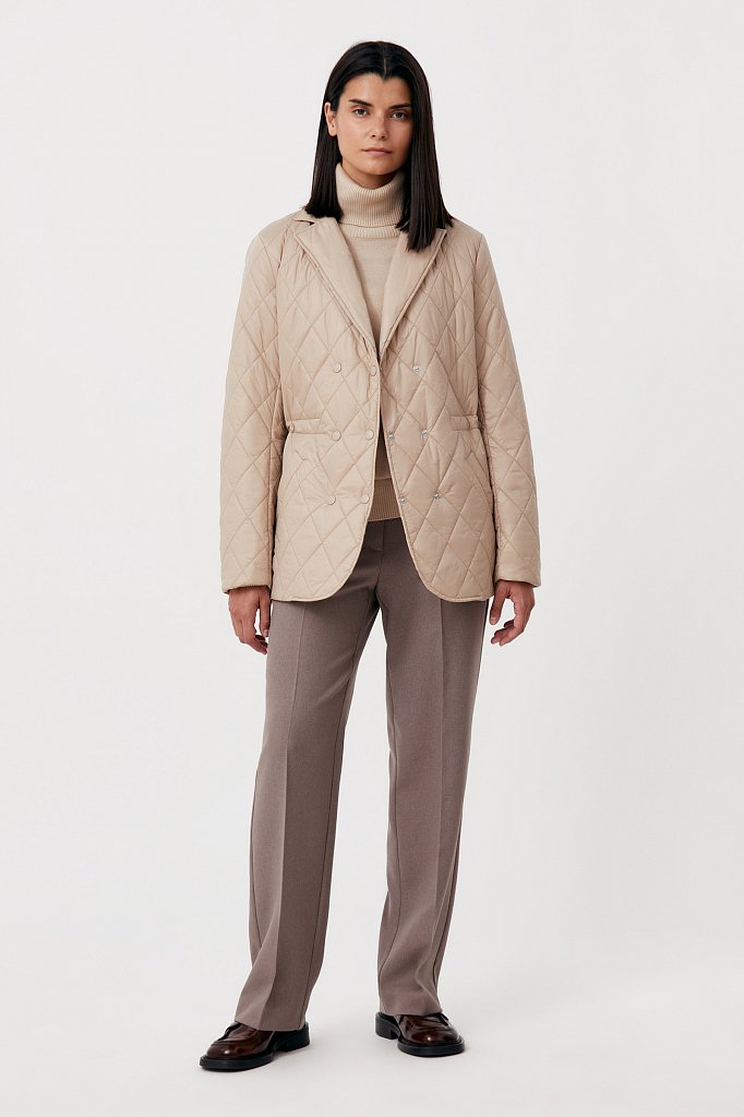 Куртка женская прямого кроя с резинкой на талии, Модель FAB110201, Фото №2