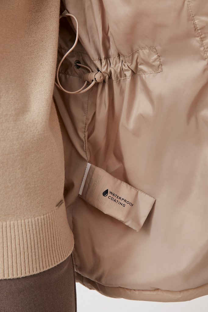 Куртка женская прямого кроя с резинкой на талии, Модель FAB110201, Фото №4