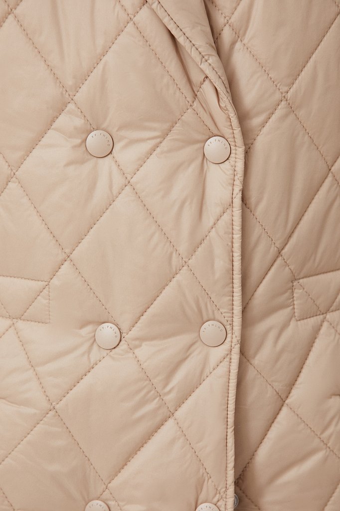 Куртка женская прямого кроя с резинкой на талии, Модель FAB110201, Фото №6