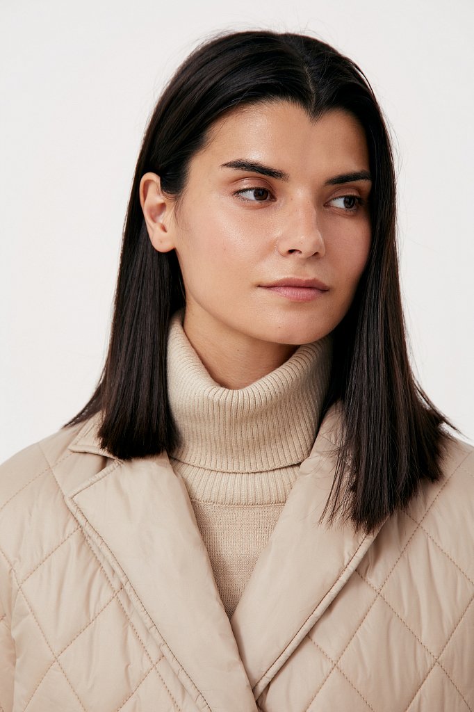 Куртка женская прямого кроя с резинкой на талии, Модель FAB110201, Фото №7