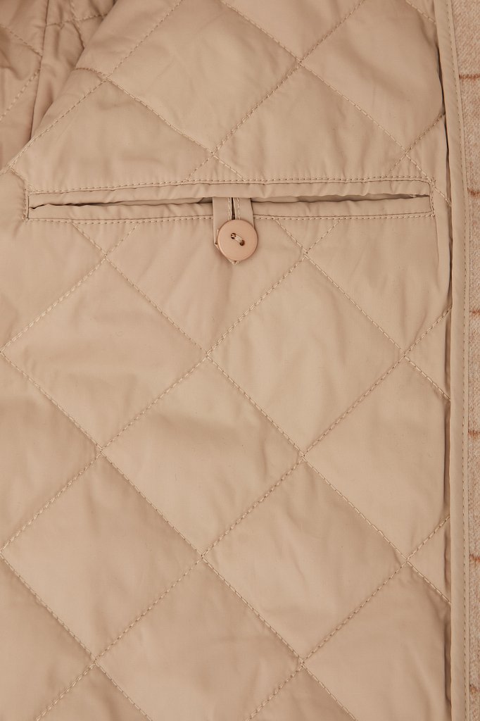 Драповое женское пальто в рубашечном стиле, Модель FAB11040, Фото №4