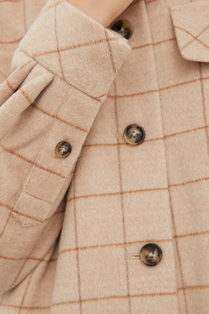 Пальто утепленное с отложным воротником, Модель FAB11040, Фото №7