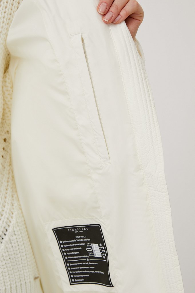 Пальто утепленное силуэта трапеция, Модель FAB110151, Фото №4