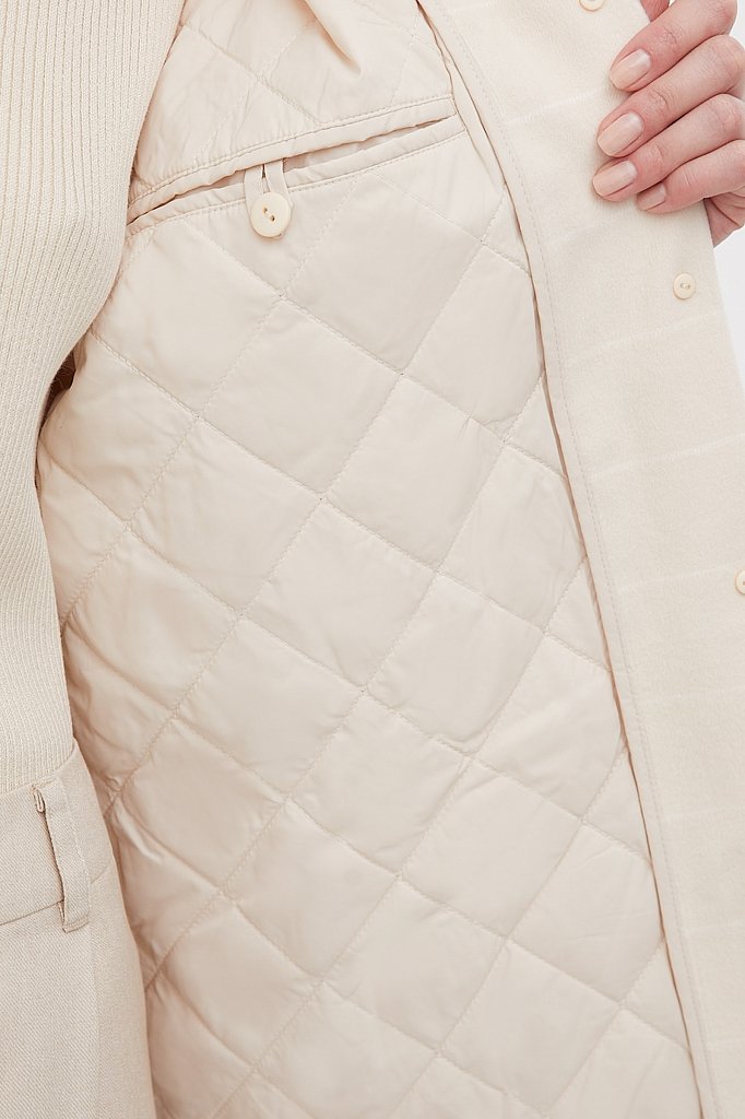 Пальто утепленное с отложным воротником, Модель FAB11040, Фото №4