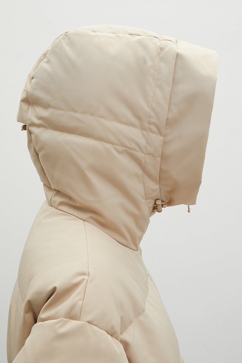 Пуховое женское пальто свободного кроя, Модель FAB11086, Фото №7