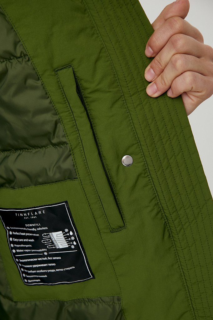 Куртка утепленная с воротником-стойкой, Модель FAB110193, Фото №6