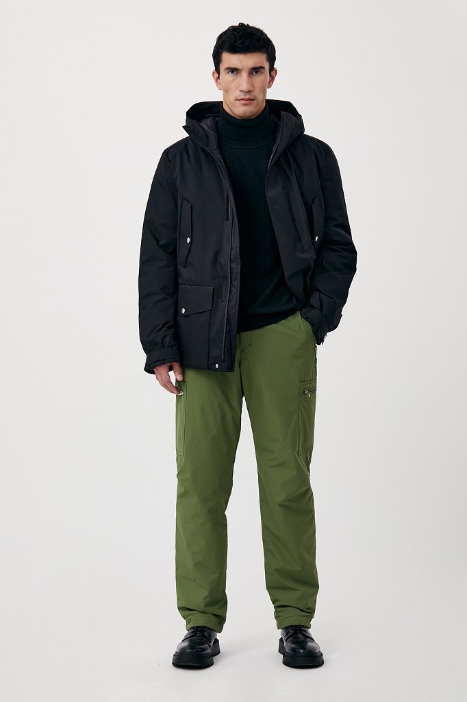 Утепленные мужские брюки с резинкой на поясе, Модель FAB210102, Фото №1