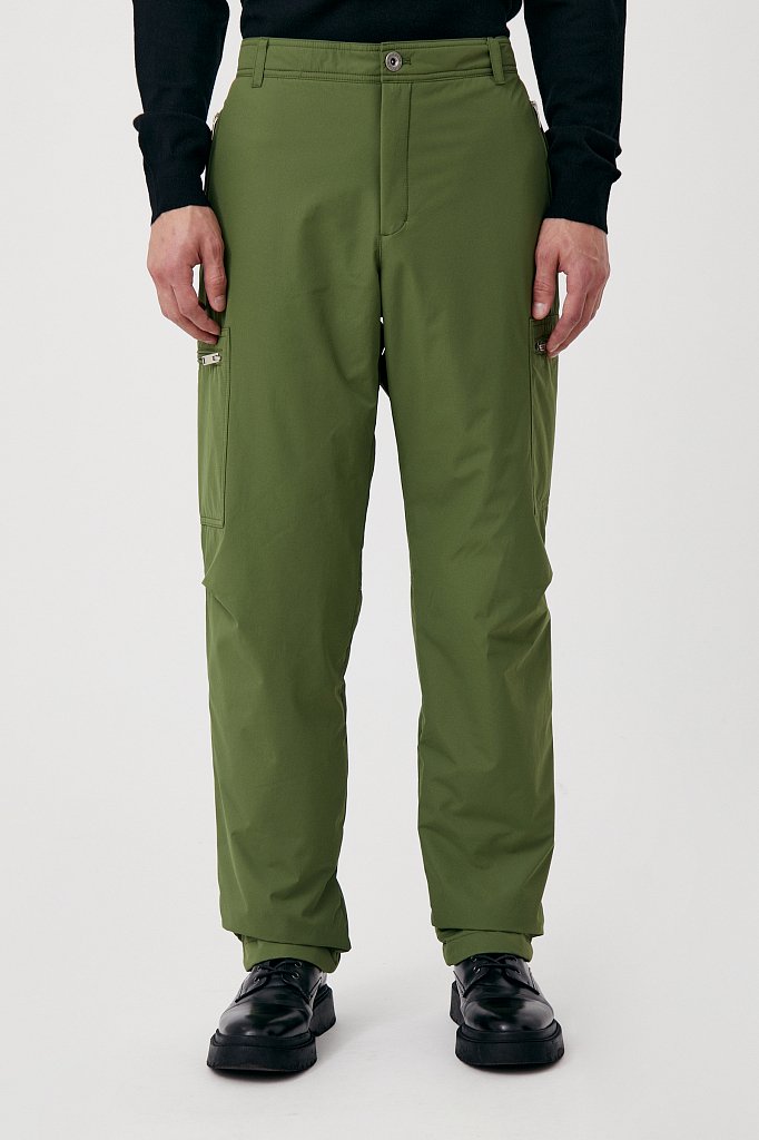Утепленные мужские брюки с резинкой на поясе, Модель FAB210102, Фото №2