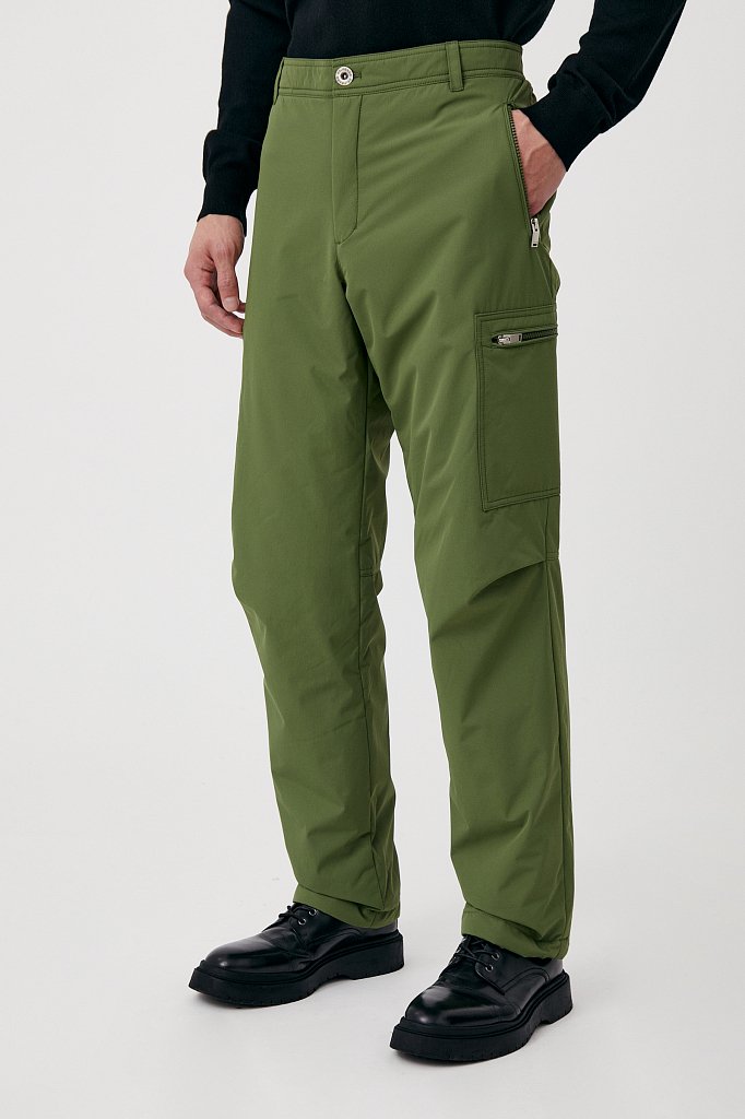Утепленные мужские брюки с резинкой на поясе, Модель FAB210102, Фото №3