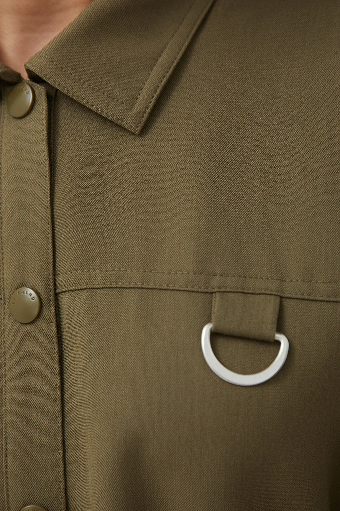 Платье-рубашка oversize с объемными рукавами, Модель FAB11011, Фото №6