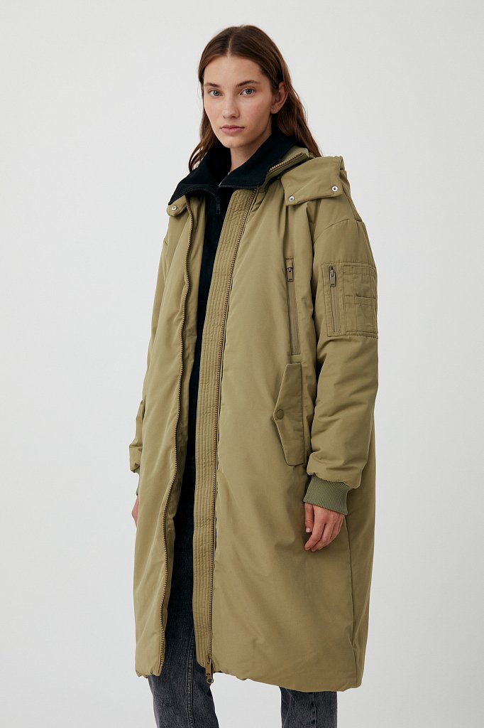 Утепленное пальто, Модель FAB11008, Фото №3