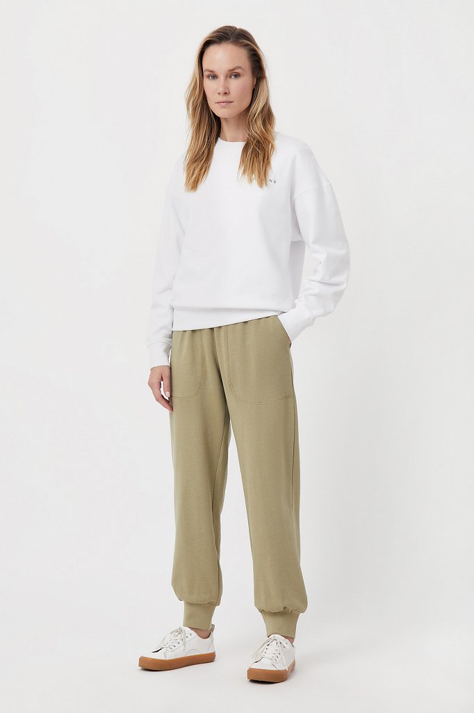 Женские брюки на резинке с манжетами по низу, Модель FAB110178, Фото №1