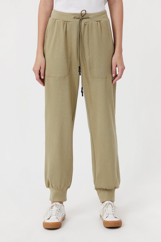 Женские брюки на резинке с манжетами по низу, Модель FAB110178, Фото №2